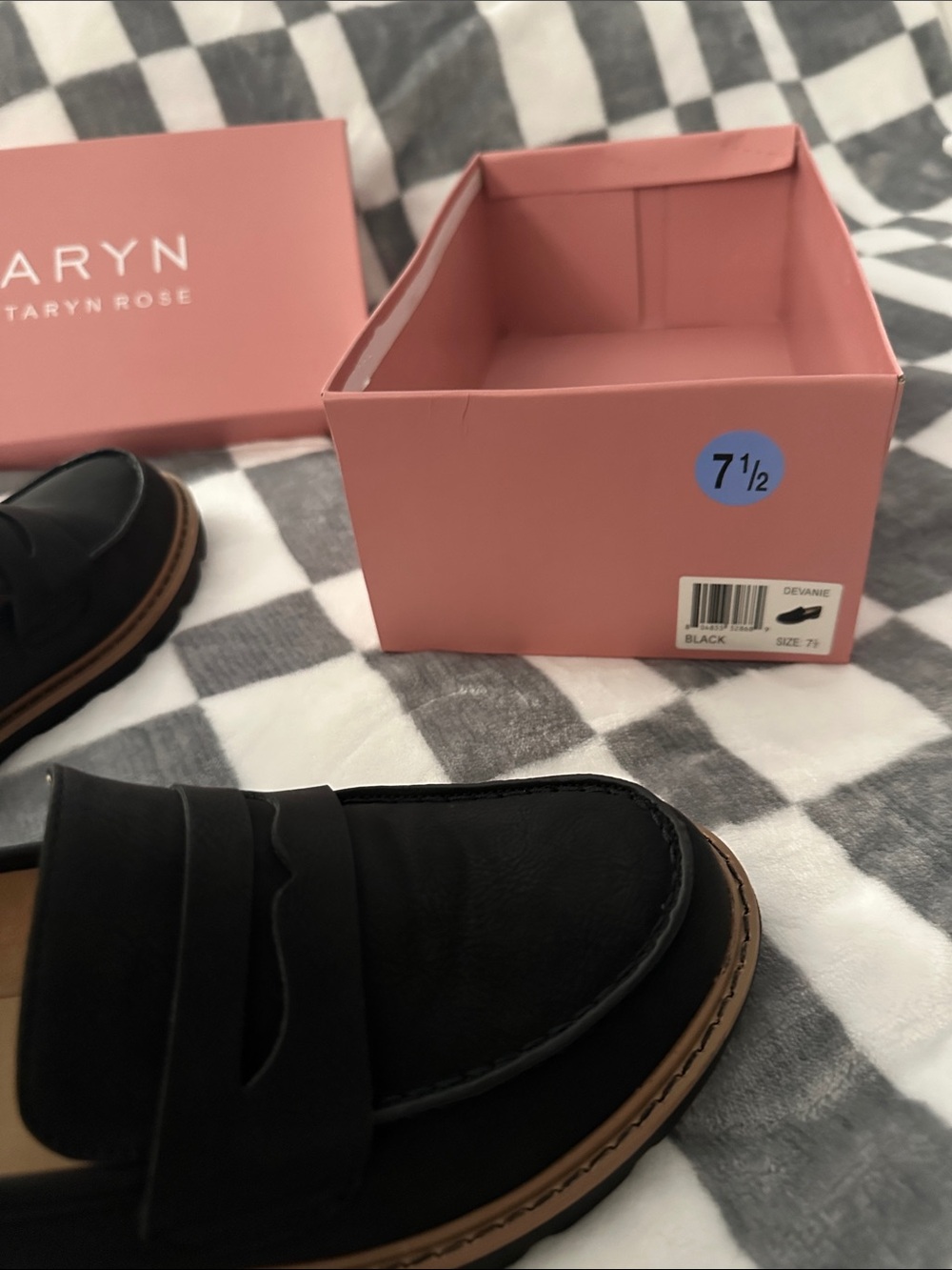 Taryn Rose Black Leather Penny Loafers - Picture 4 of 7